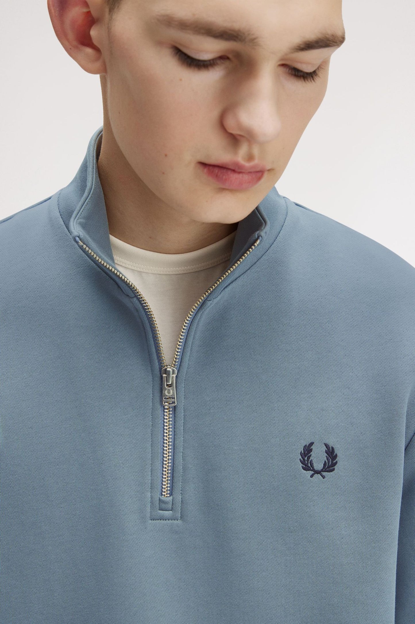 Half Zip Sweatshirt - Stockport Blue/Navy