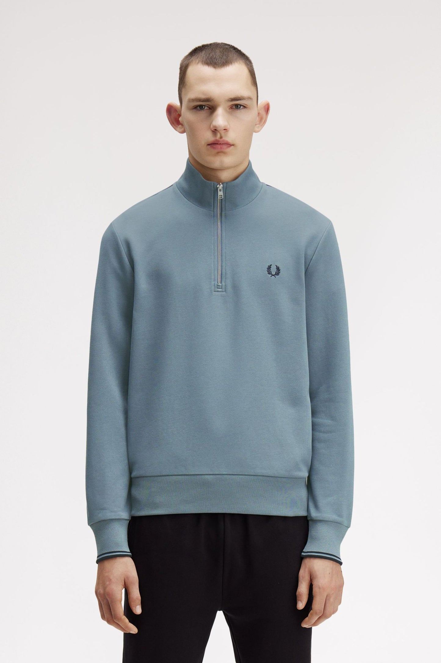 Half Zip Sweatshirt - Stockport Blue/Navy