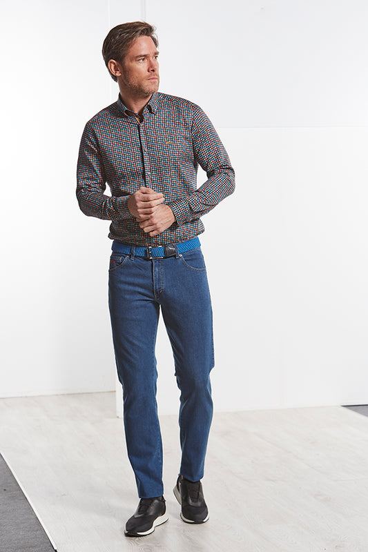 Dario Beltran Modern Fit Jeans - Dark Denim