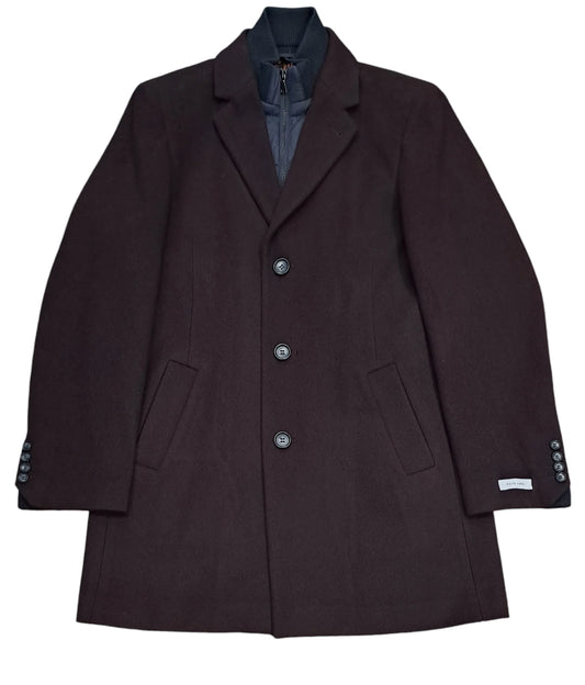 Aron Burgundy Overcoat -