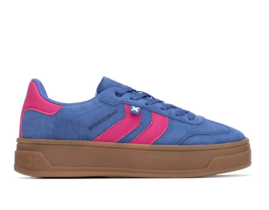 XTI 144586 Gum Sole Sneaker - Blue Suede