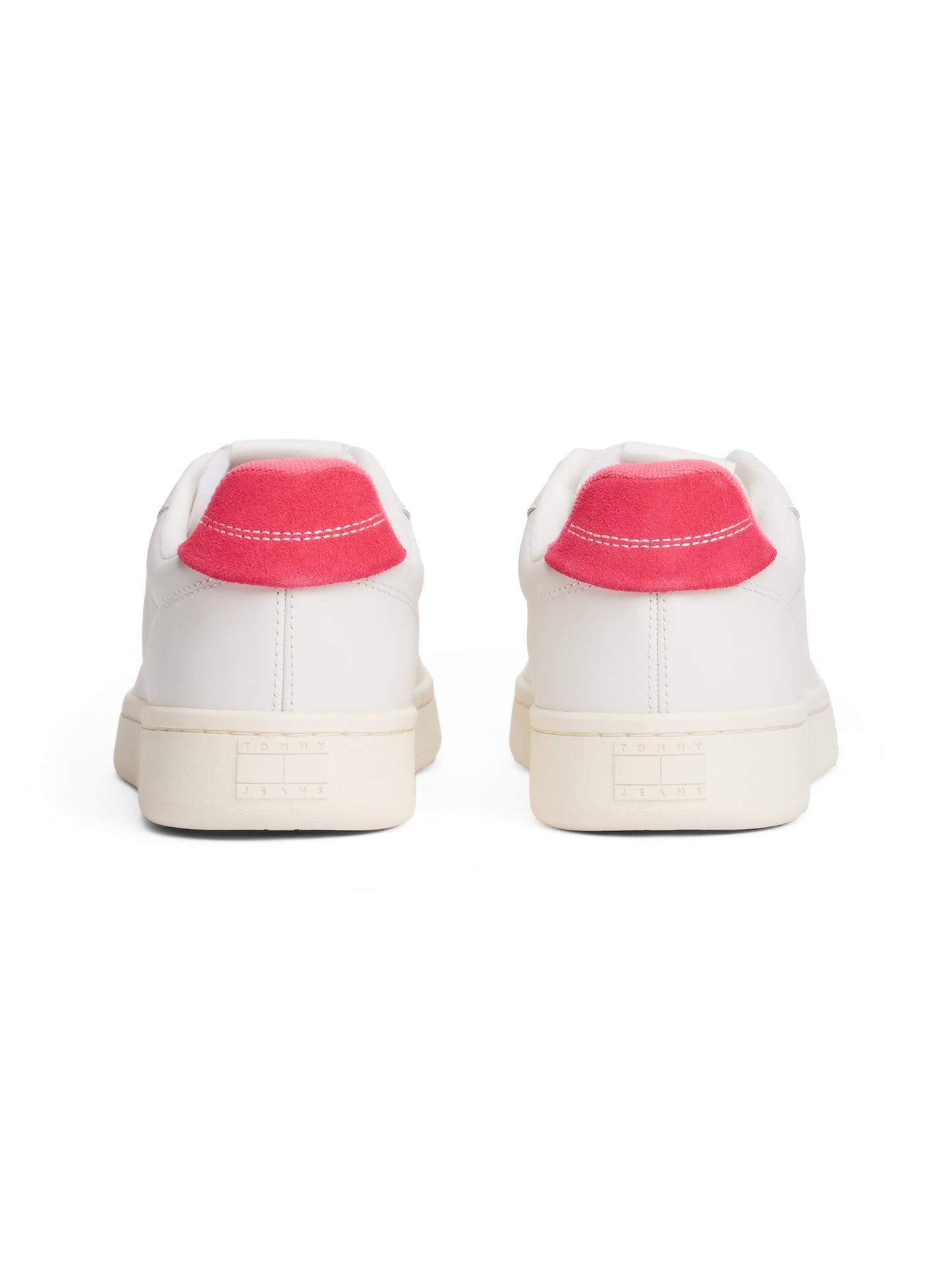 Leather Archive Court Trainers - Ecru/Vintage Cerise