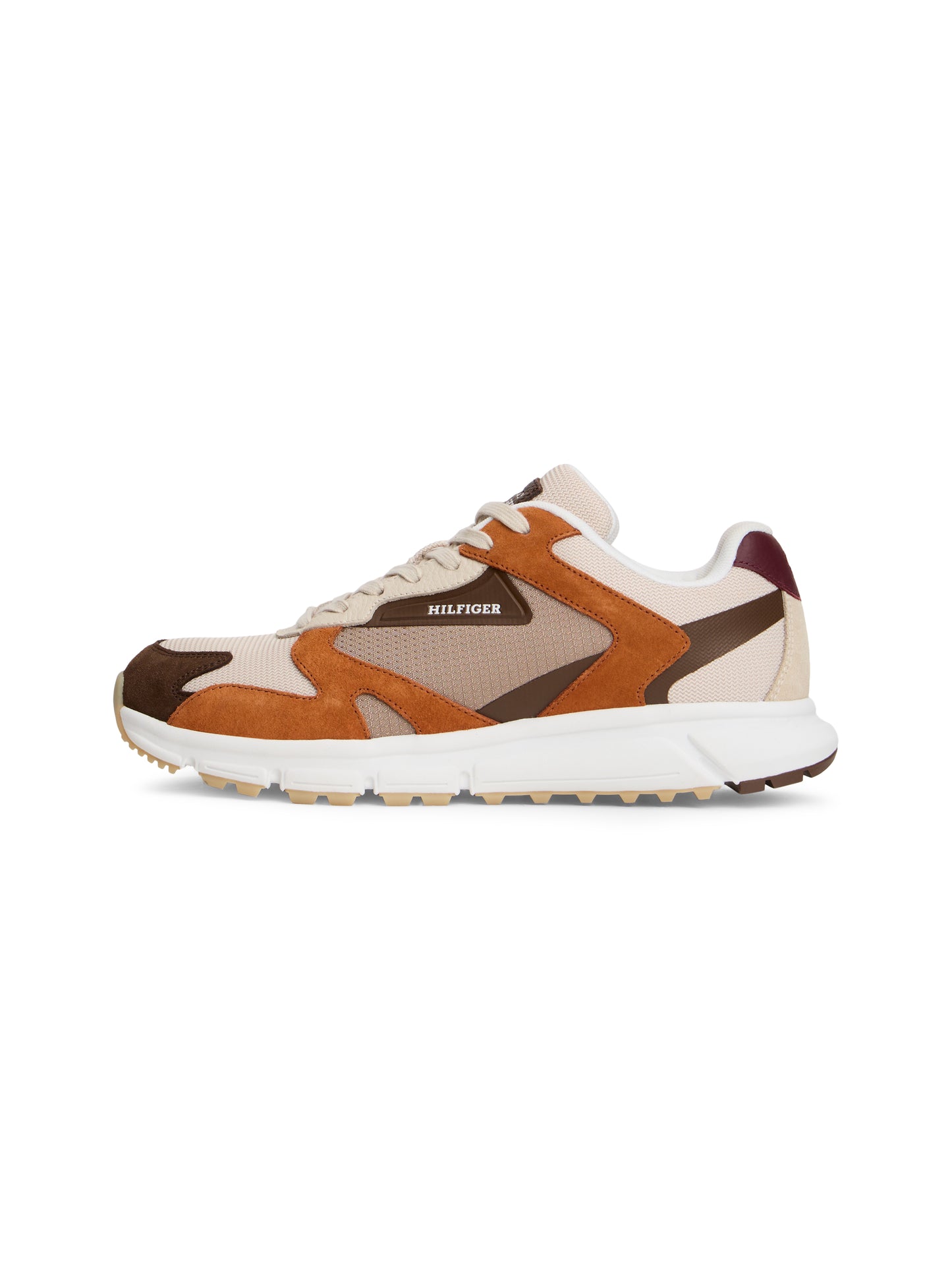Cleat Mixed Texture Waterproof Suede Trainers - Coastal Taupe