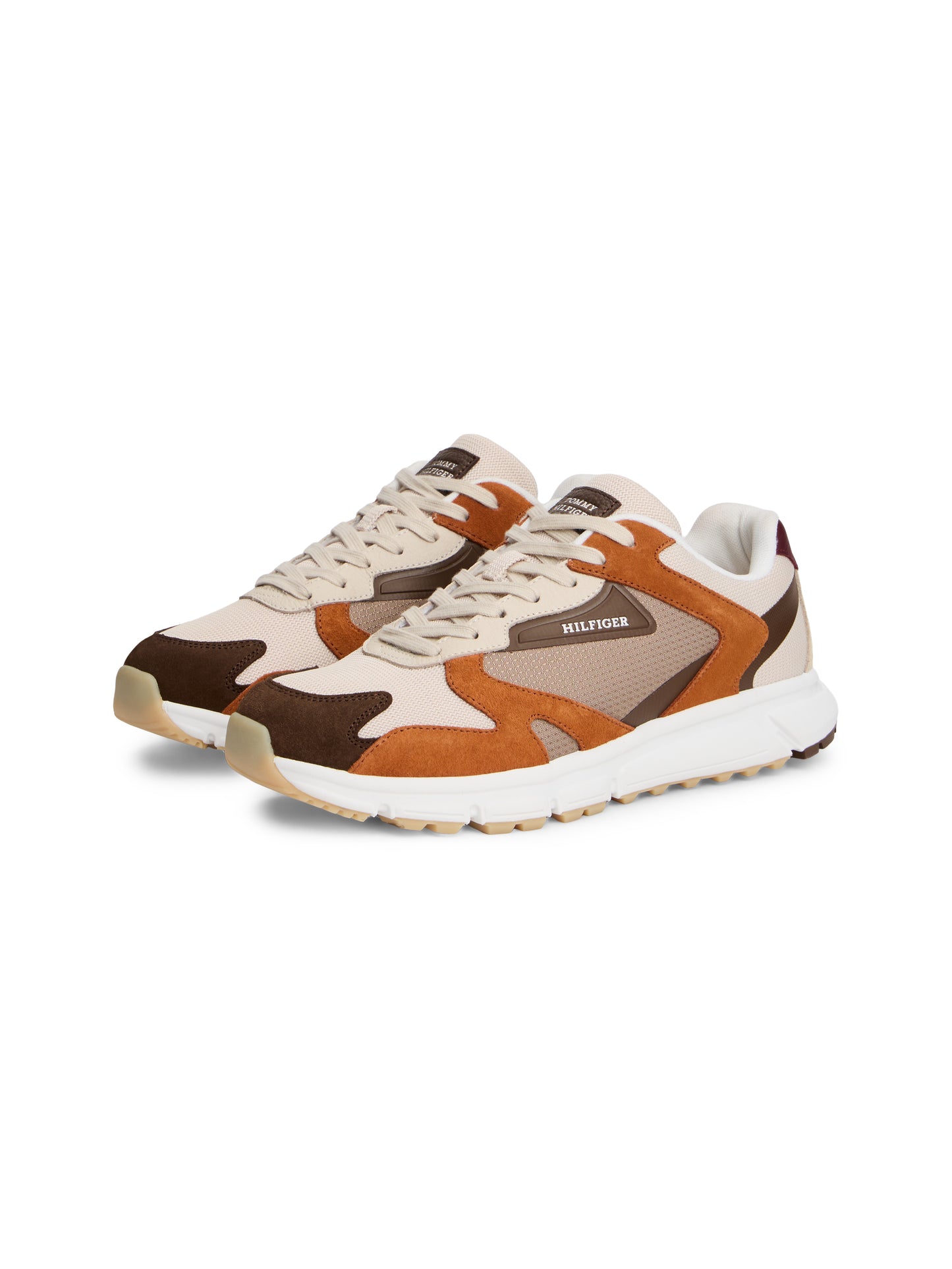 Cleat Mixed Texture Waterproof Suede Trainers - Coastal Taupe