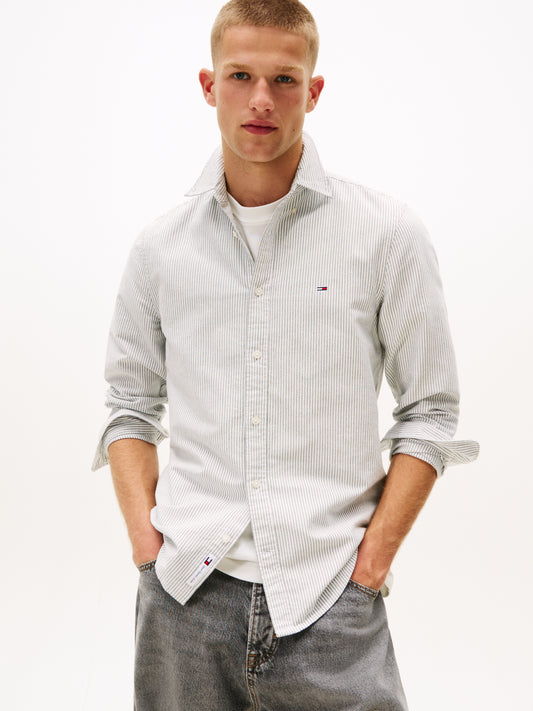 Slim Stripe Oxford Shirt - Dark Night Navy Stripe