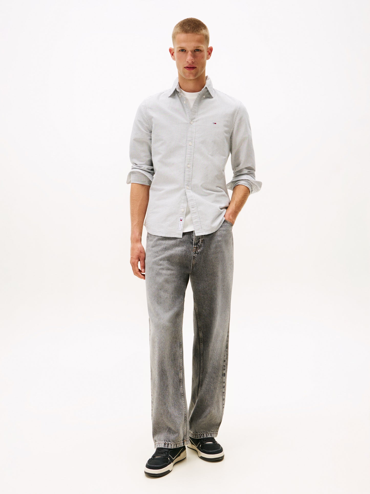 Slim Stripe Oxford Shirt - Dark Night Navy Stripe