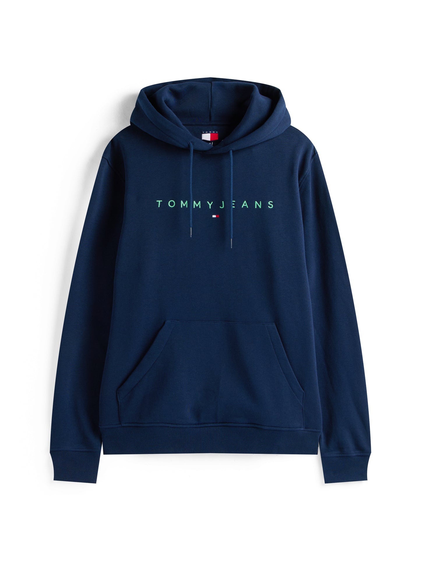 Linear Logo Embroidery Kangaroo Pocket Hoody - Dark Night Navy Multi