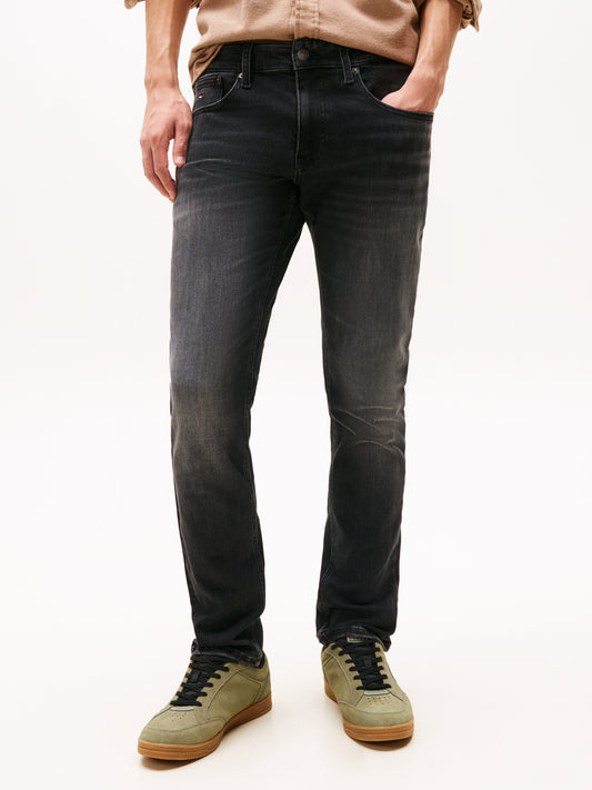 Scanton Faded Slim Jeans - Denim Black
