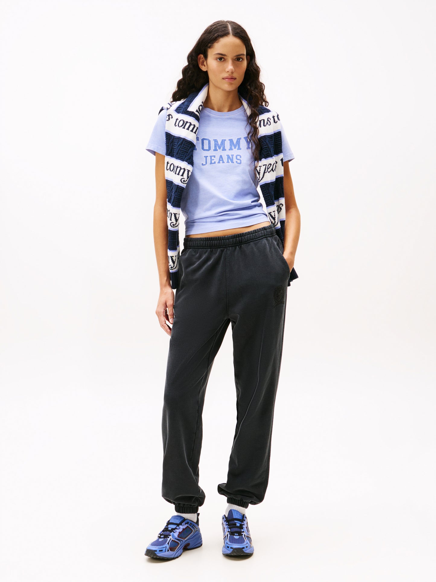 Varsity Crew Neck T-Shirt - Vintage Iris