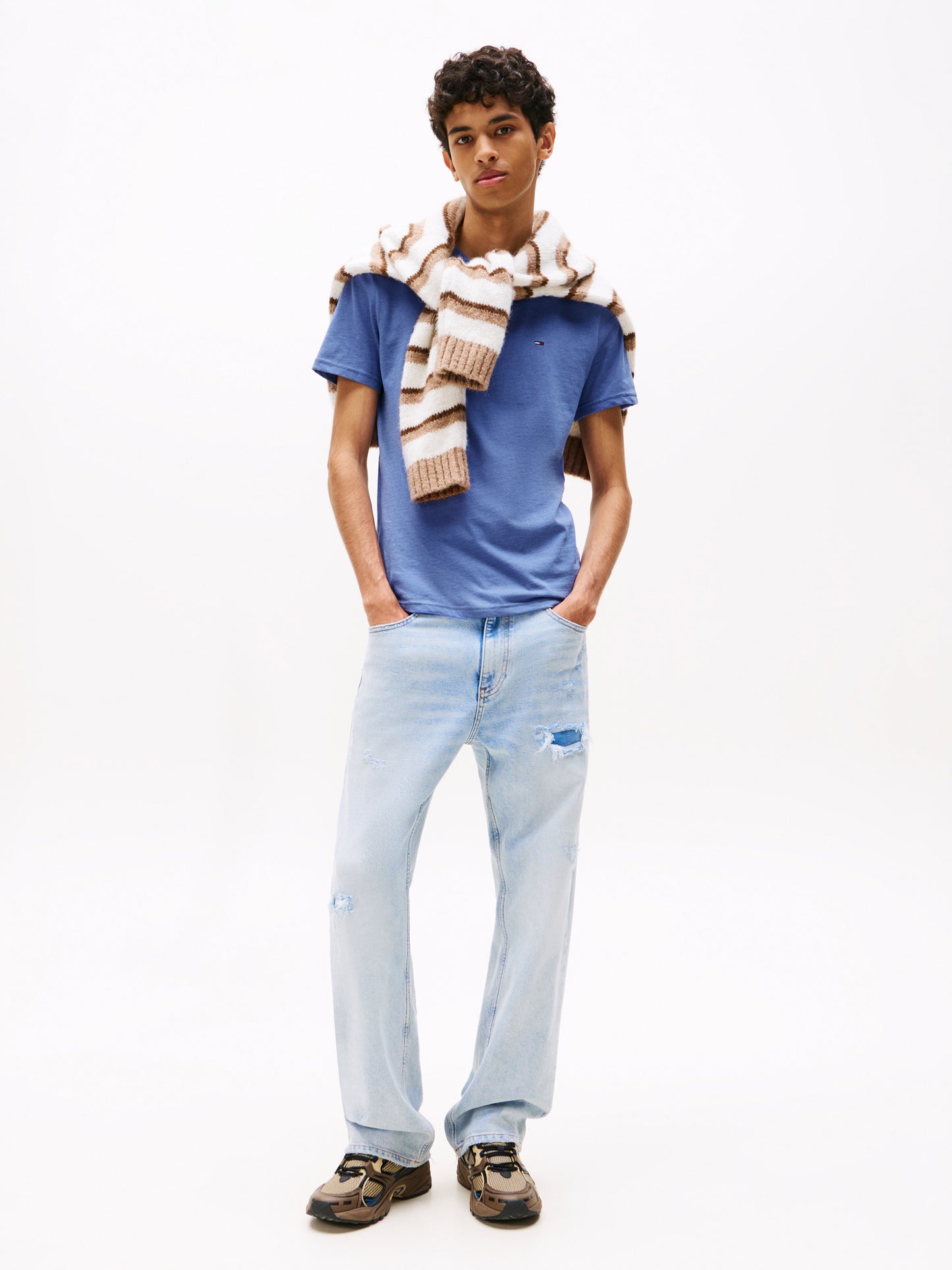 Slim Jasper Heather Tee - Soft Sapphire Heather
