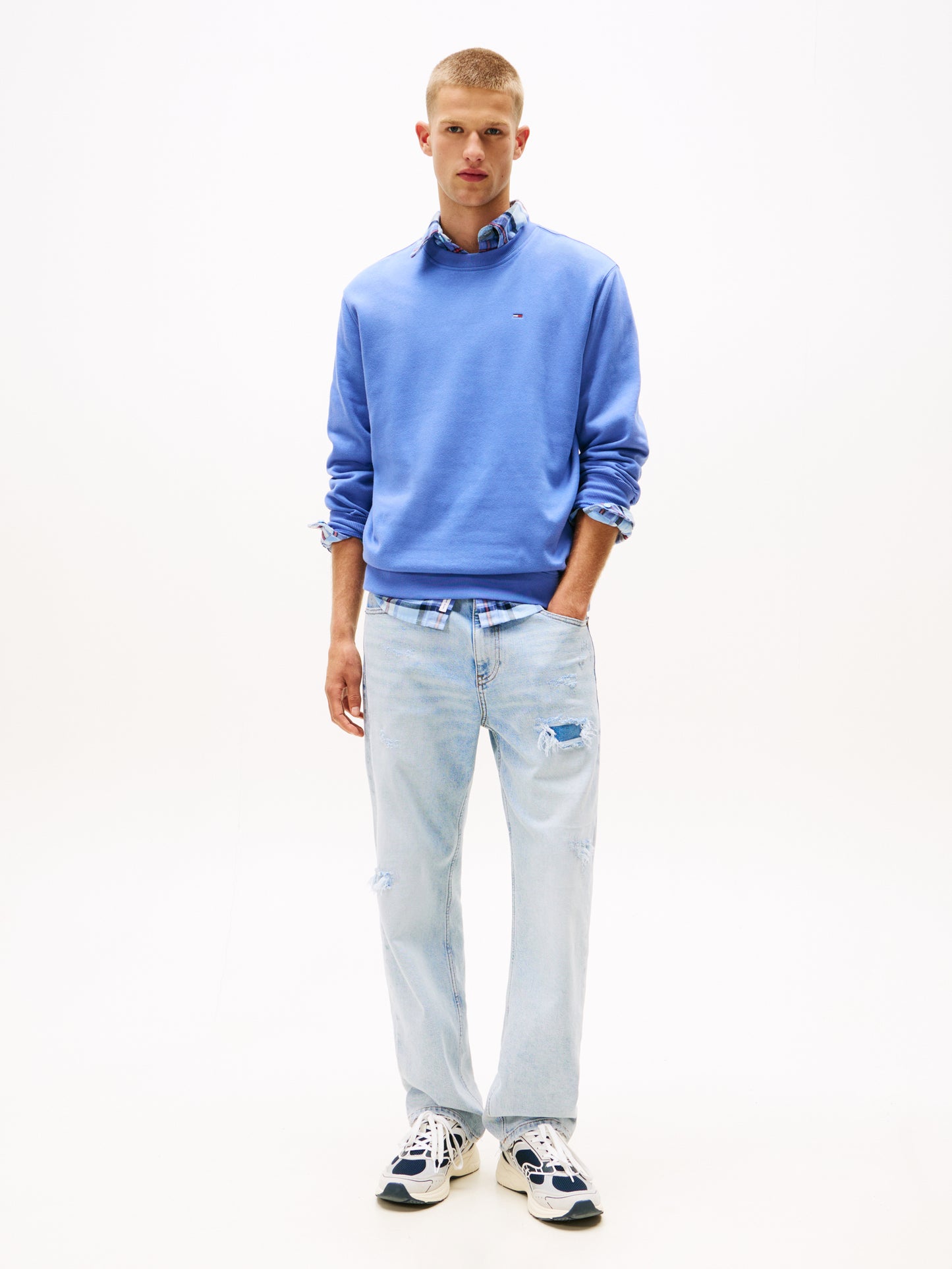 Brushed Fleece Sweatshirt - Soft Sapphire