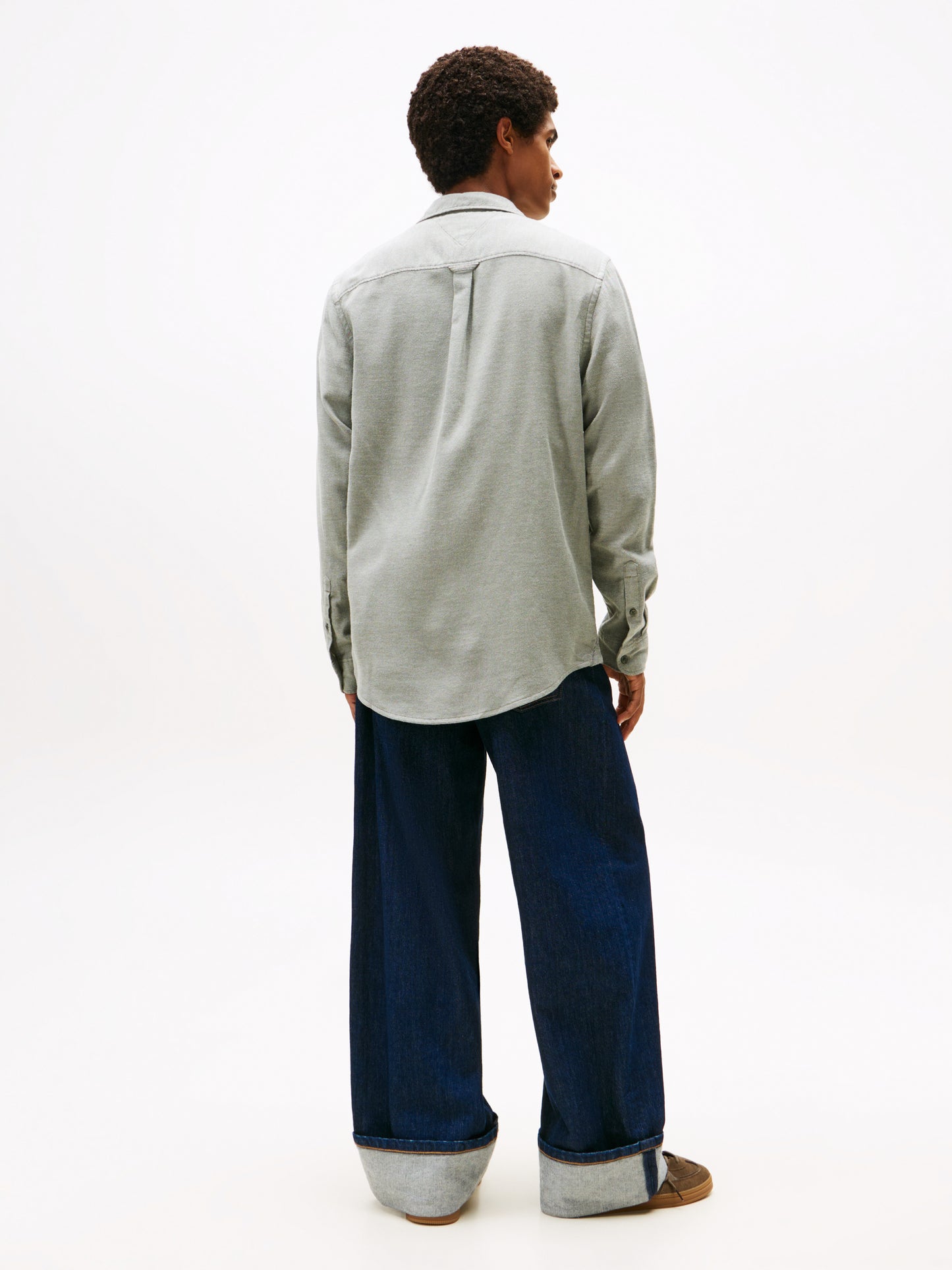 Regular Flannel Shirt - Pewter Green