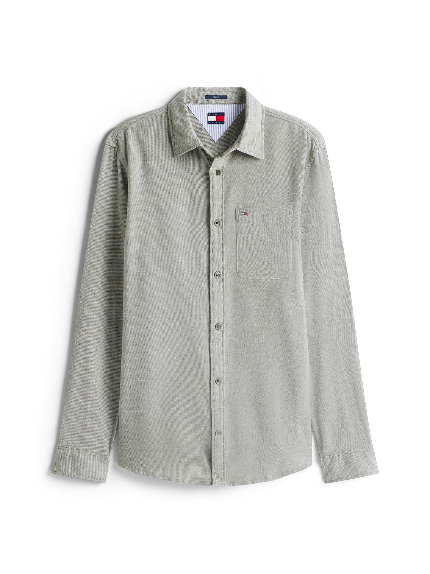 Regular Flannel Shirt - Pewter Green