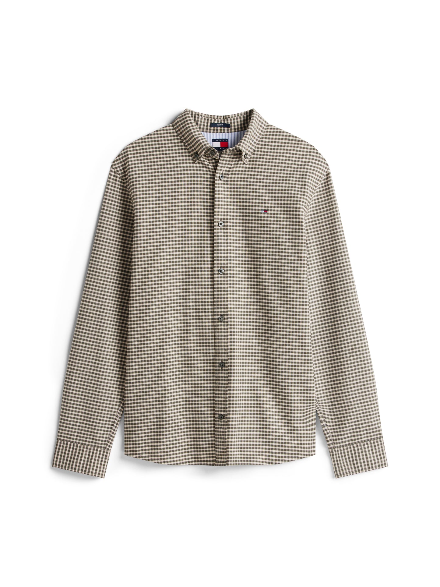 Regular Oxford Check Shirt - Pewter Green