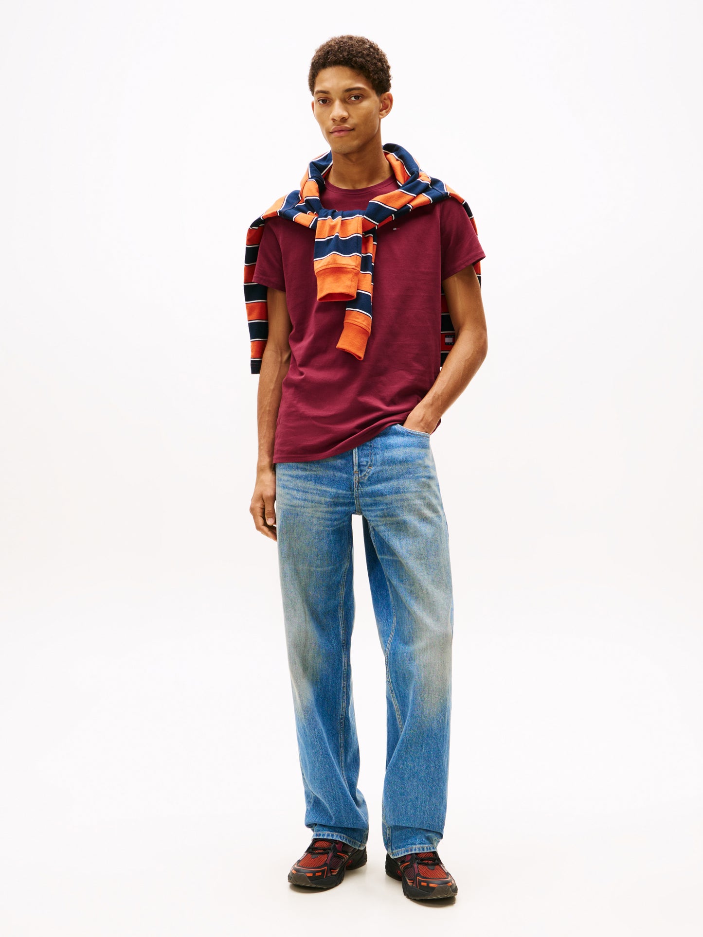 Extra Slim Jersey Tee - Red Wine