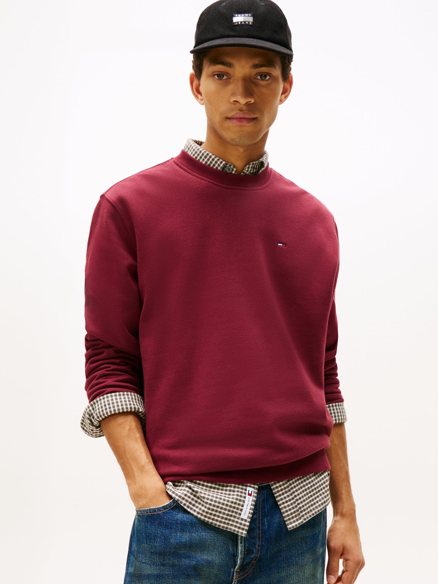 Brushed Fleece Sweatshirt - Red Wine
