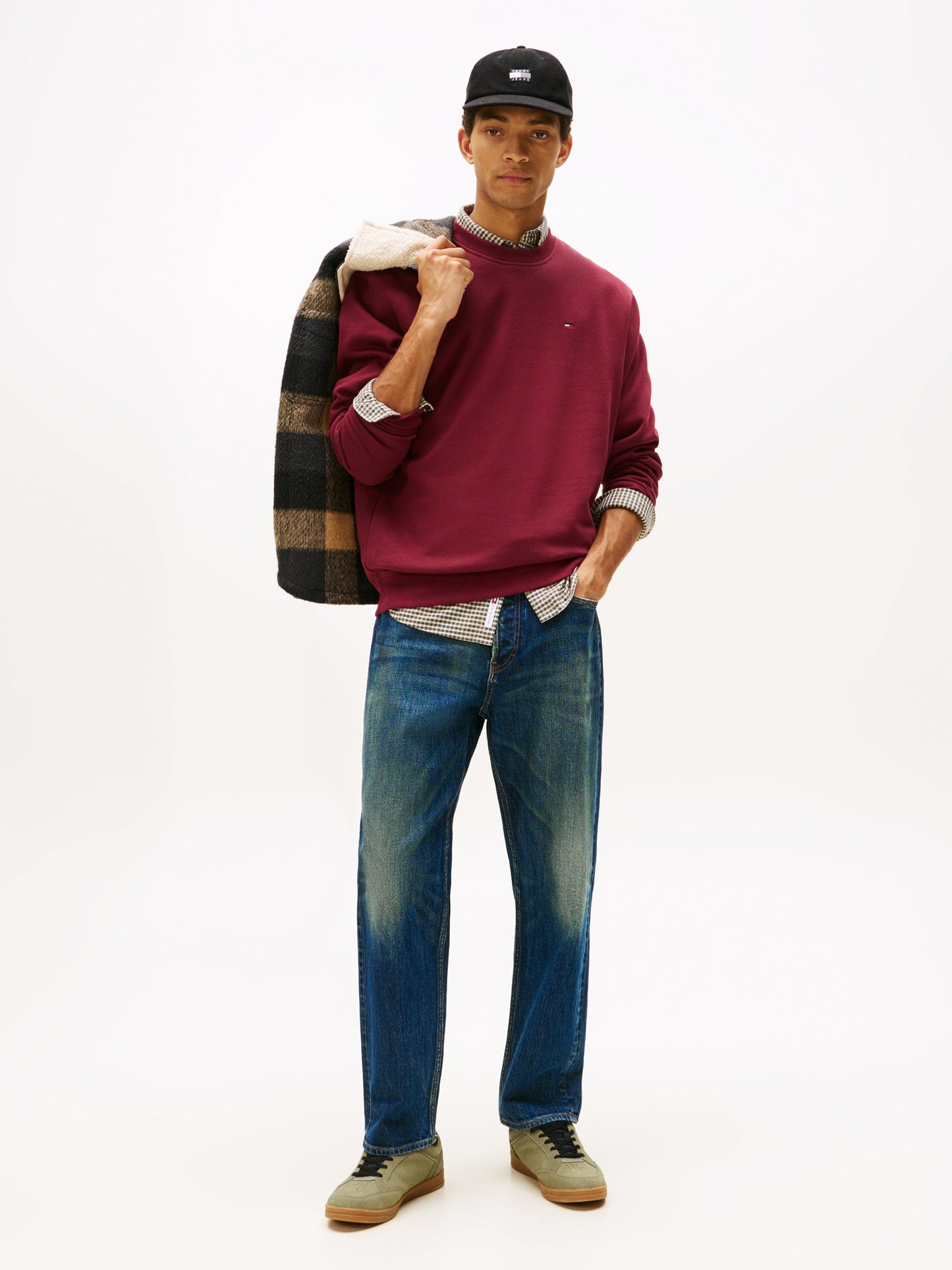 Brushed Fleece Sweatshirt - Red Wine