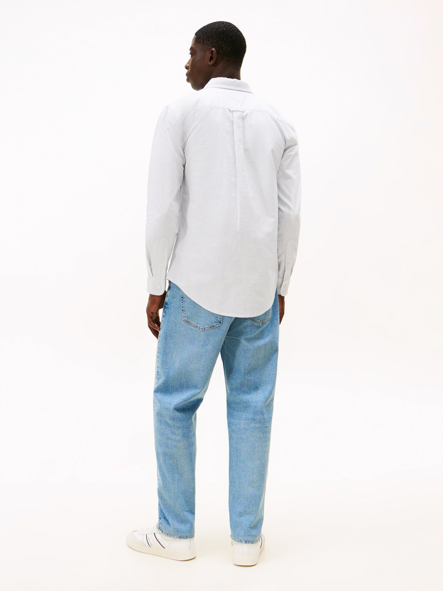 Slim Stripe Oxford Shirt - Nordic Iris