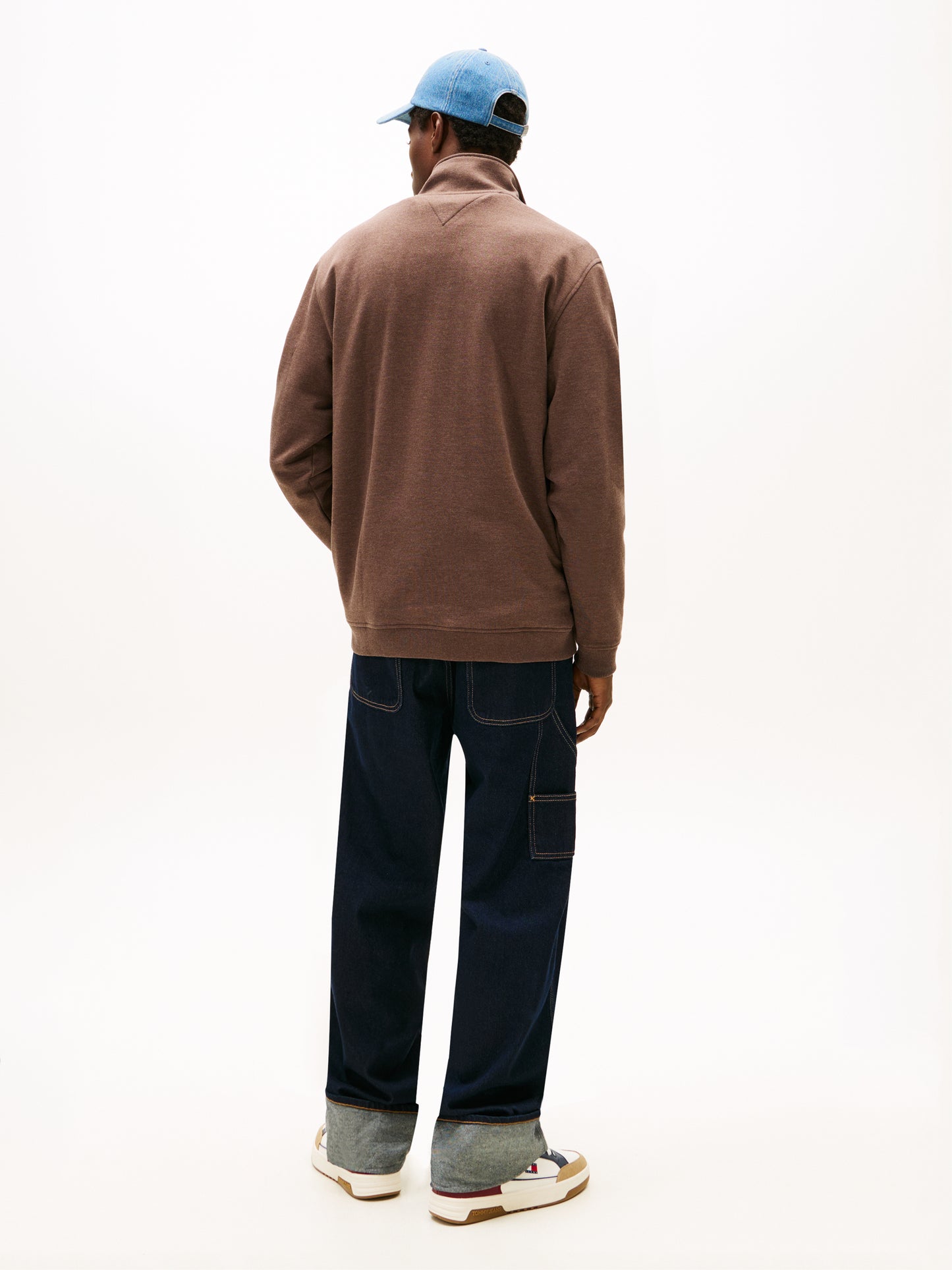 Tommy Badge Quarter-Zip Jumper - Black Walnut Heather
