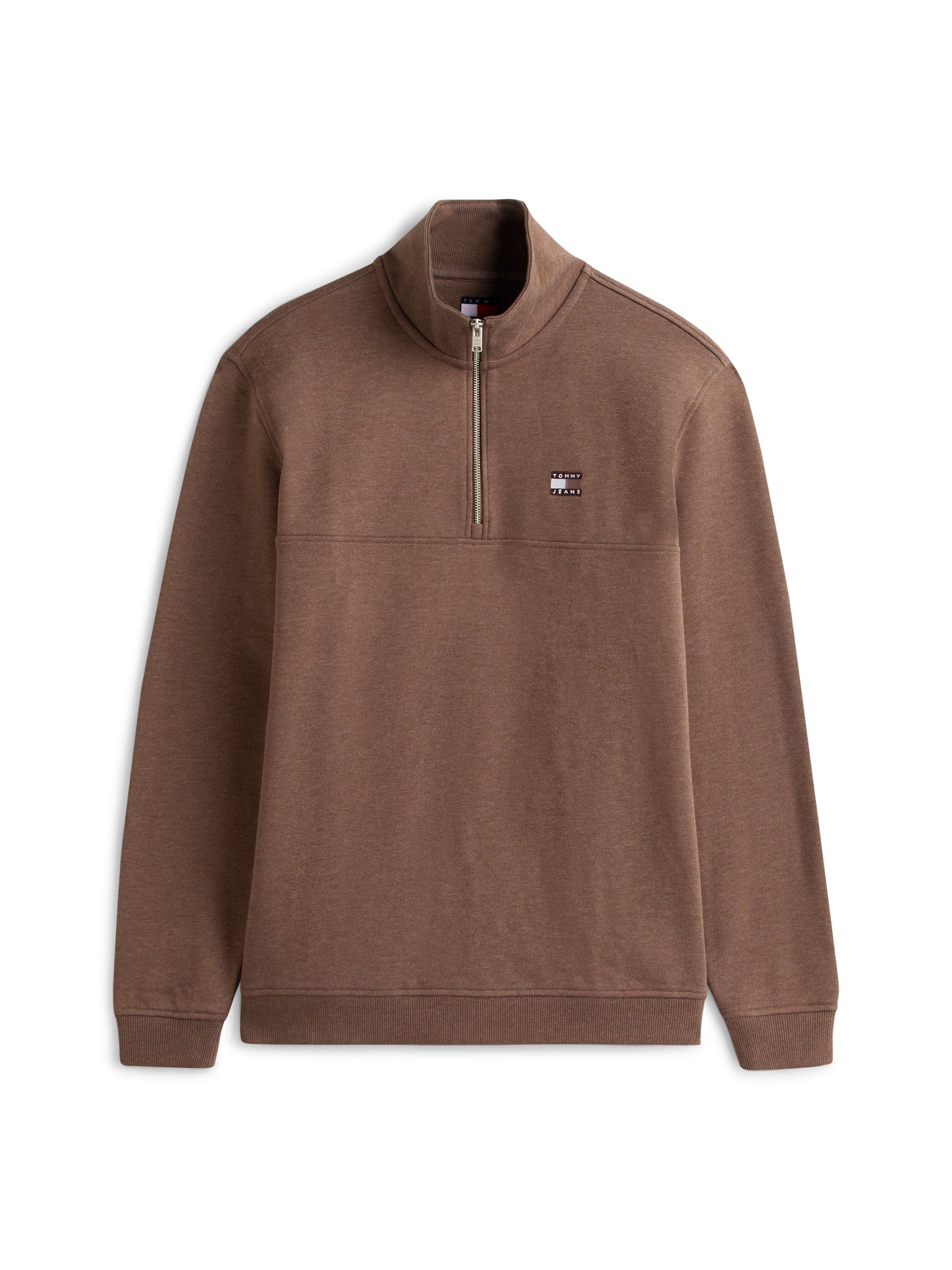 Tommy Badge Quarter-Zip Jumper - Black Walnut Heather