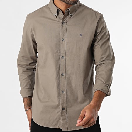 Calvin Klien Long Sleeved Shirt Taupe