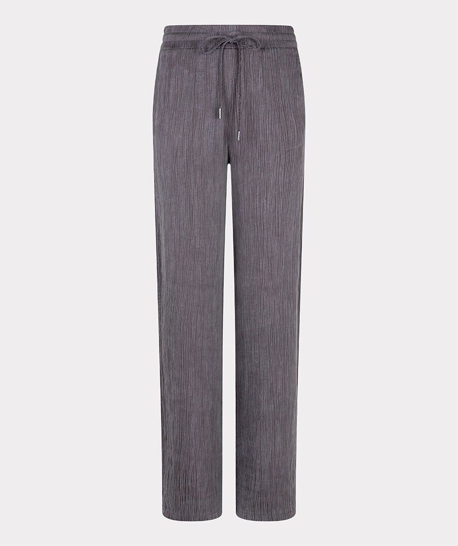 Cupro Crinkle Trousers - Dark Grey