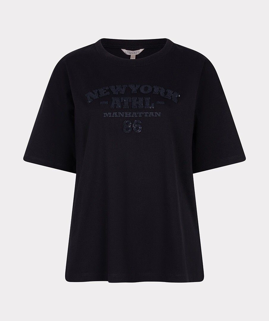 New York Detailed T-Shirt - Black