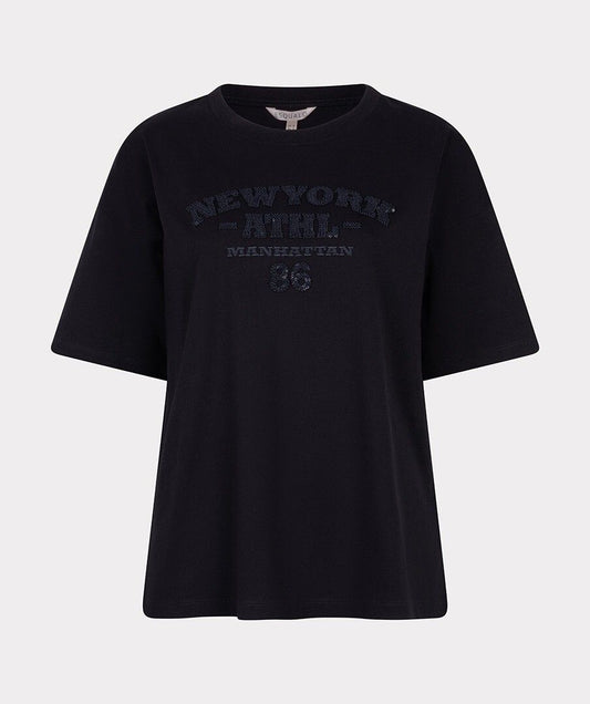 New York Detailed T-Shirt - Black