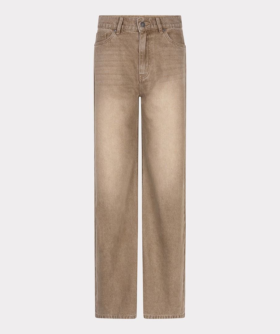 EsQualo Wide Leg Jeans - Light Carmel