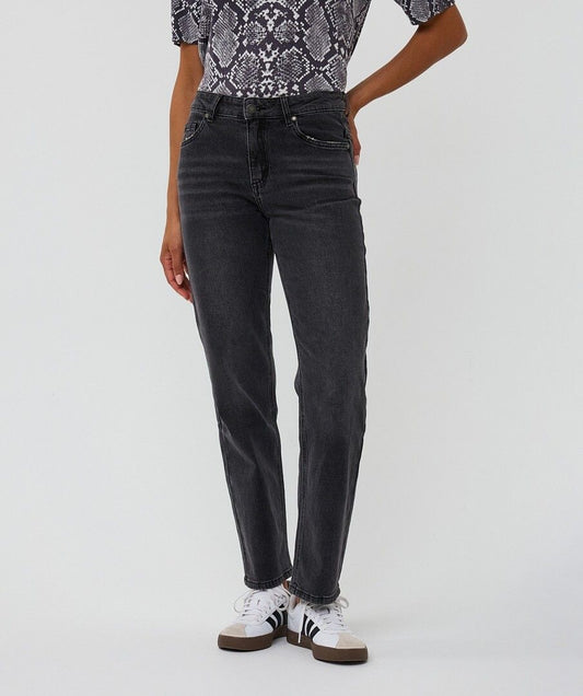 EsQualo Straight Leg Jeans - Dark Grey