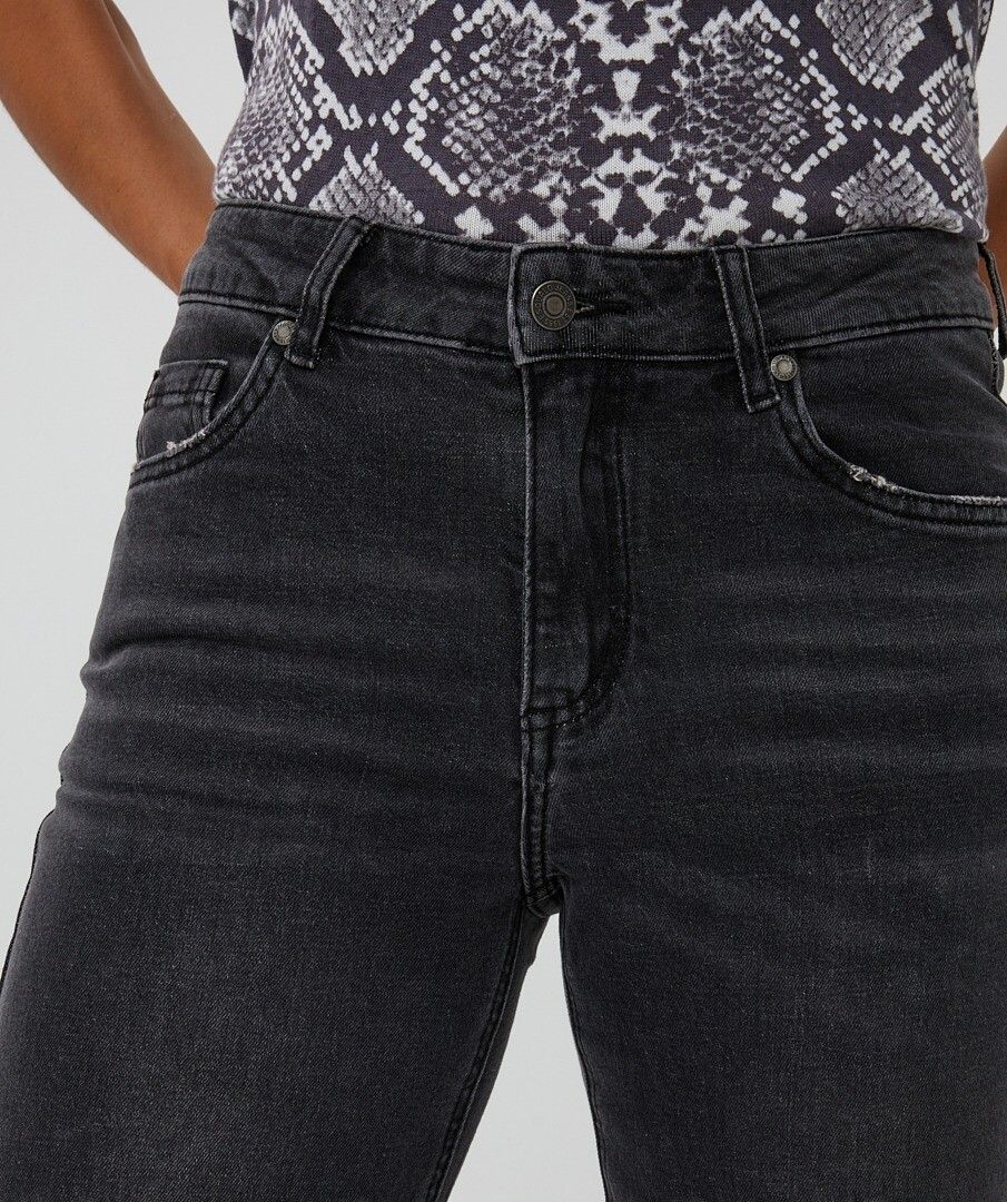 EsQualo Straight Leg Jeans - Dark Grey