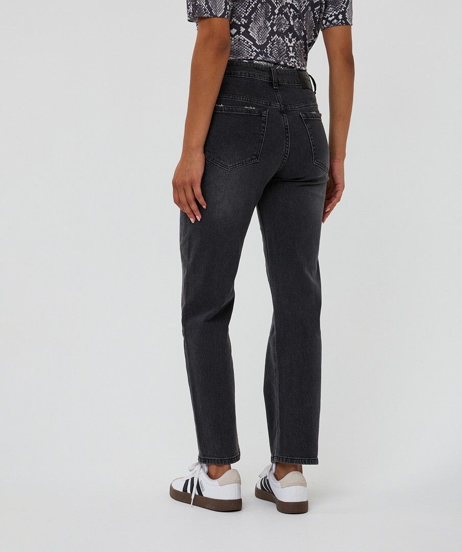 EsQualo Straight Leg Jeans - Dark Grey