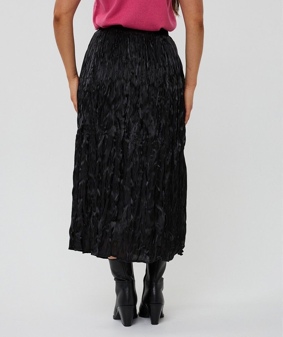 Changeant Plisse Skirt - Black