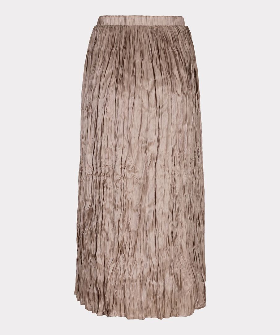 Changeant Plisse Skirt - Taupe