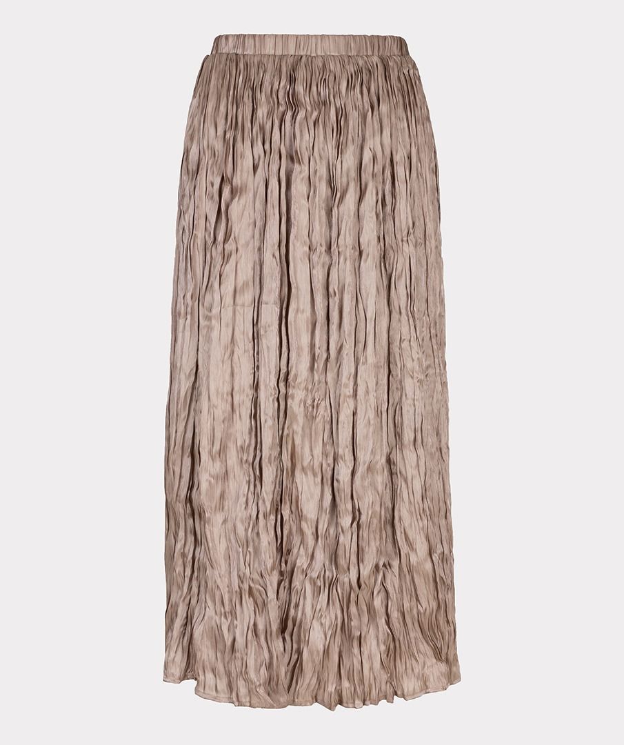 Changeant Plisse Skirt - Taupe