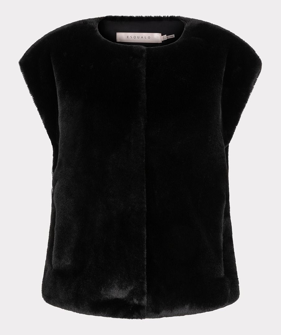 Bodywarmer Fake Fur - Black