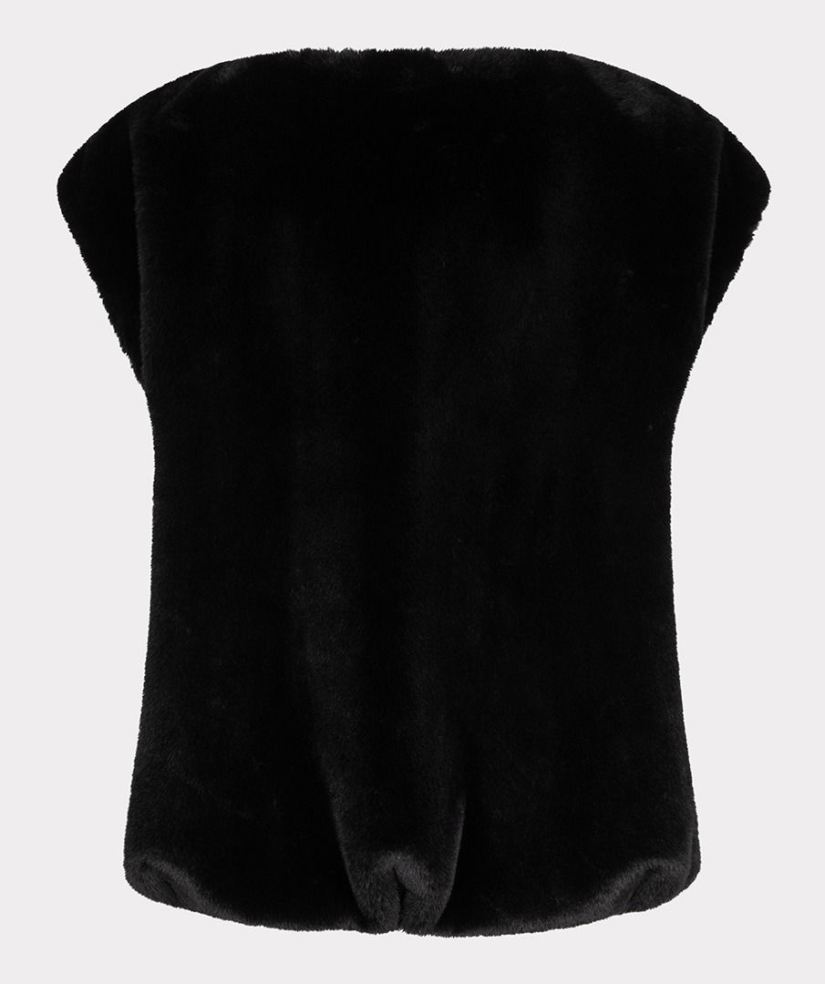 Bodywarmer Fake Fur - Black