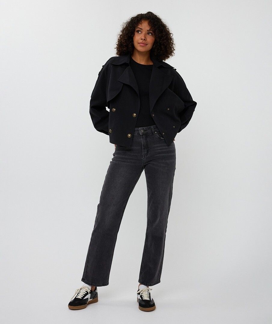 Coat Trench Bomber - Black