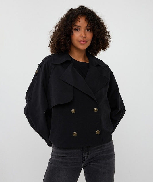 Coat Trench Bomber - Black