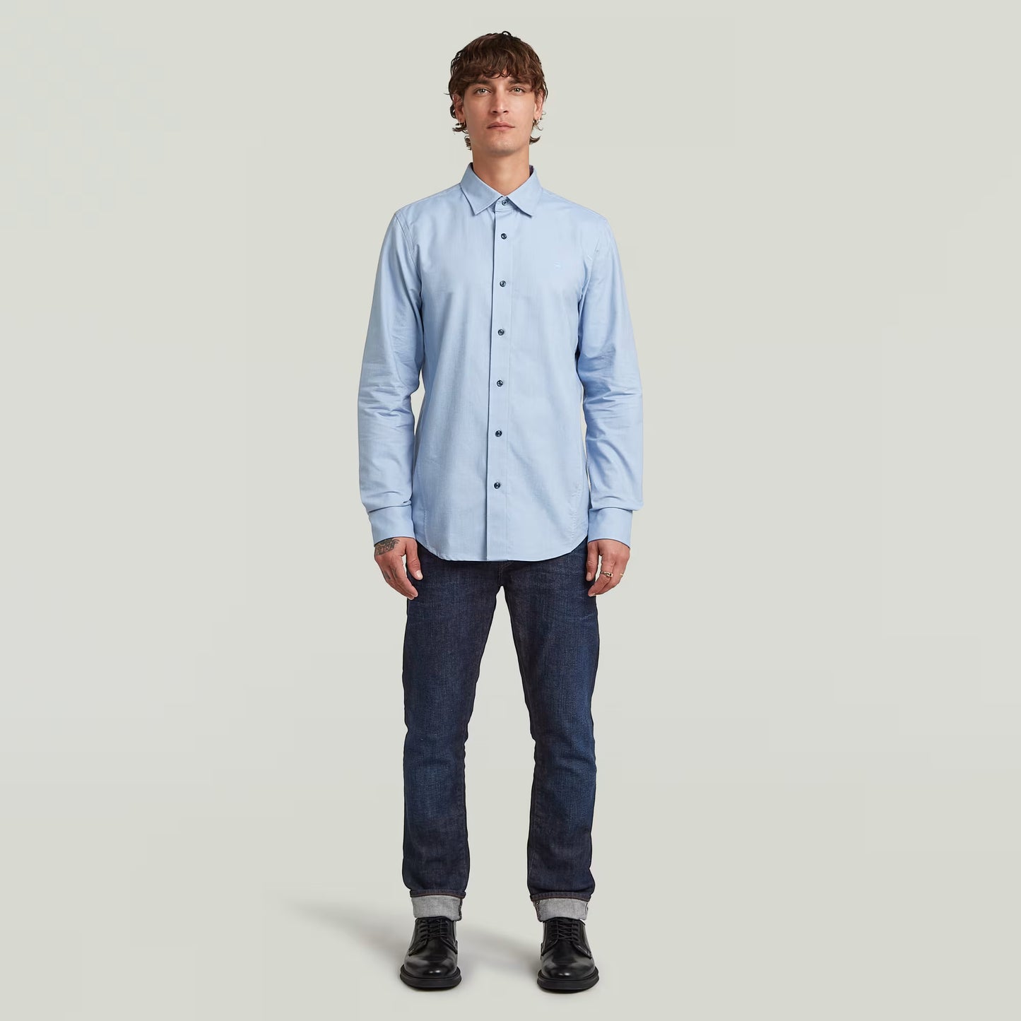 Uniform Slim Shirt - Deep Wave