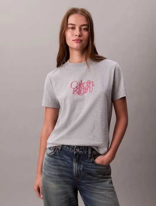 CK Script Graphic Tee - Grey
