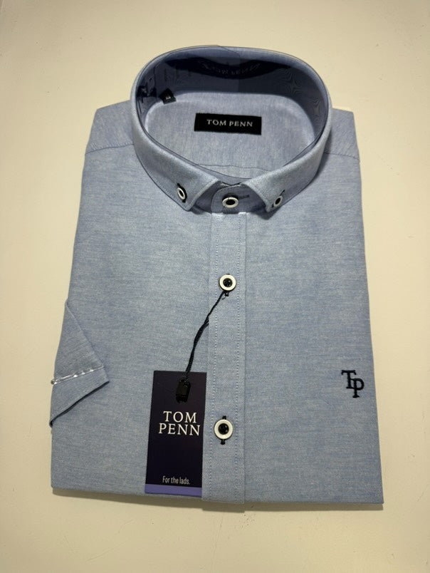 Tom Penn S/S Shirt TP-828 Blue