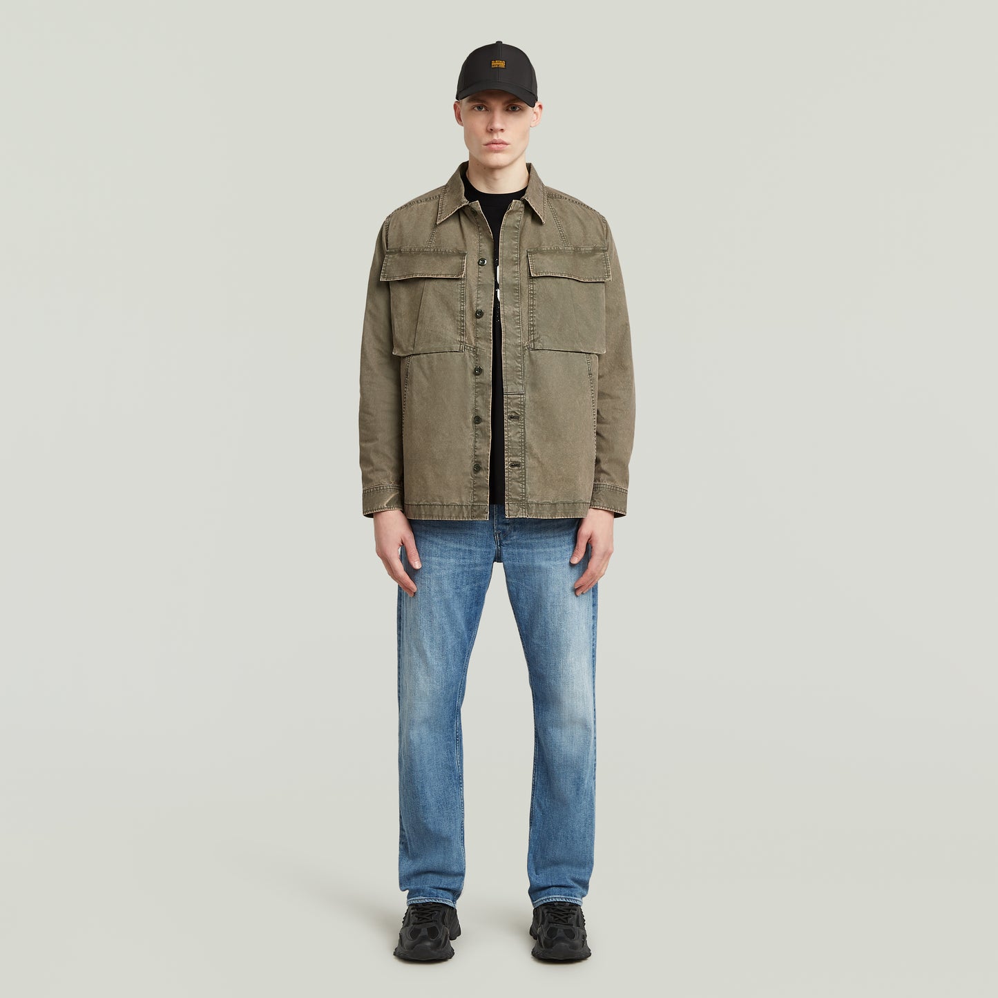 Cargo Washed Overshirt - Turf