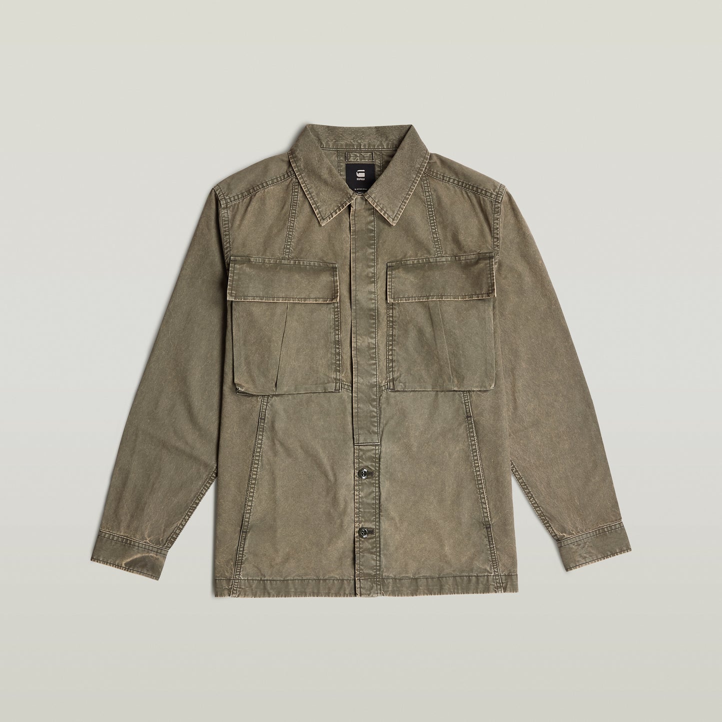 Cargo Washed Overshirt - Turf