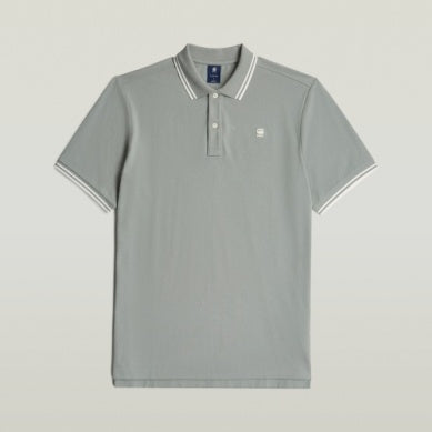 Dunda Slim Stripe Polo - Iceberg Green