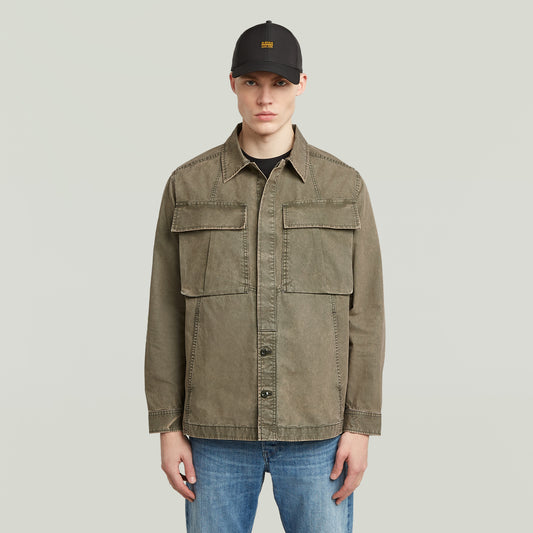 Cargo Washed Overshirt - Turf
