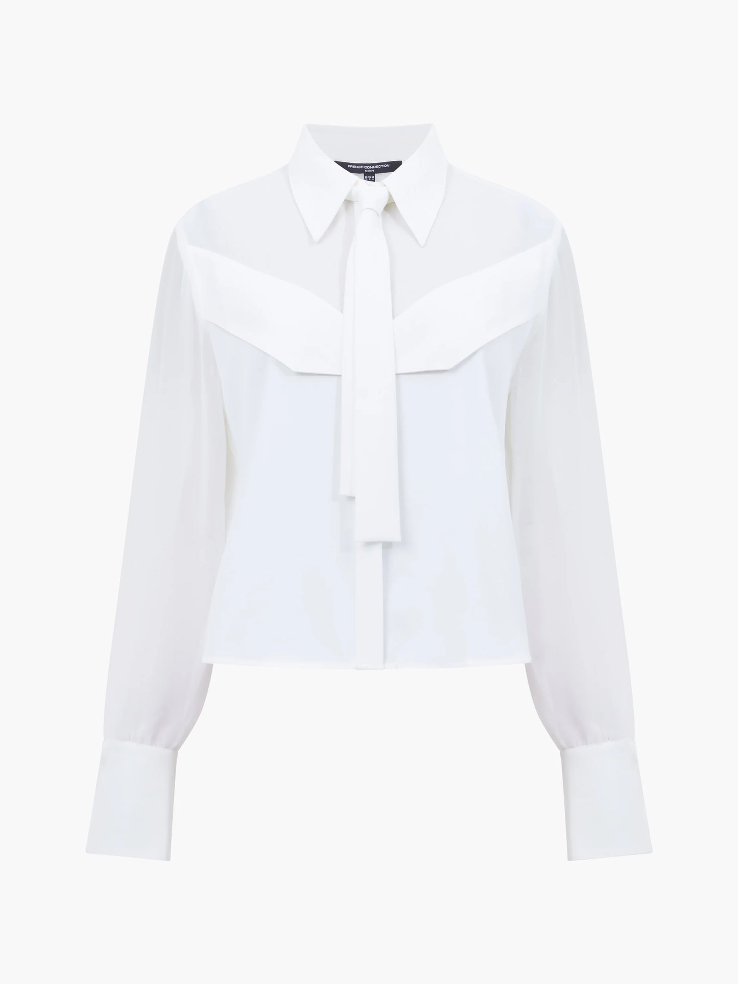 Arezzo Neck Tie Shirt - White
