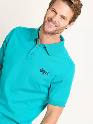 Brakeburn Heritage Polo Shirt, Turquoise