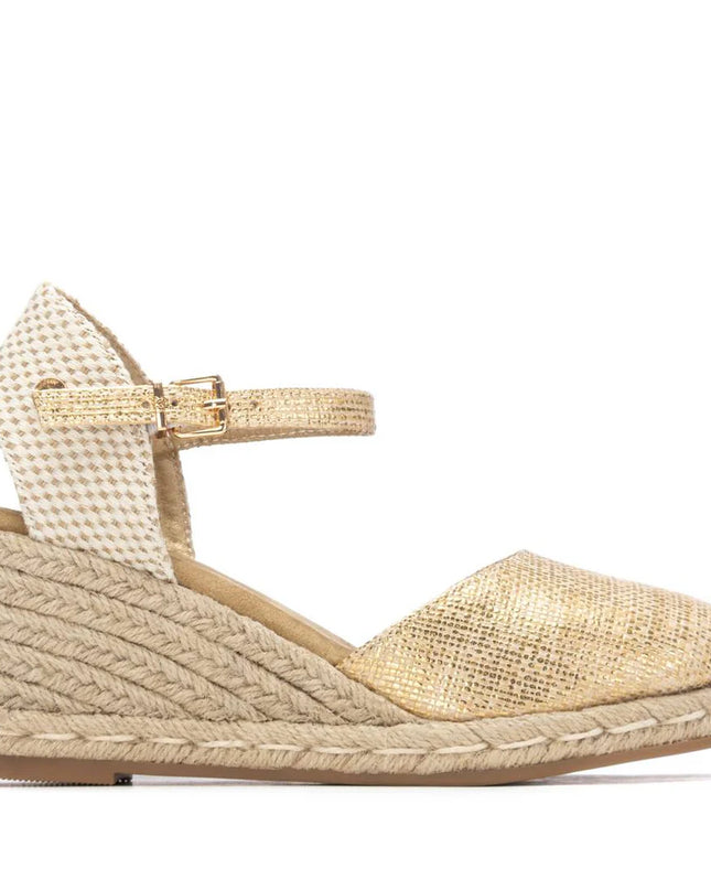 XTI 145337 Textile Espadrille - Gold