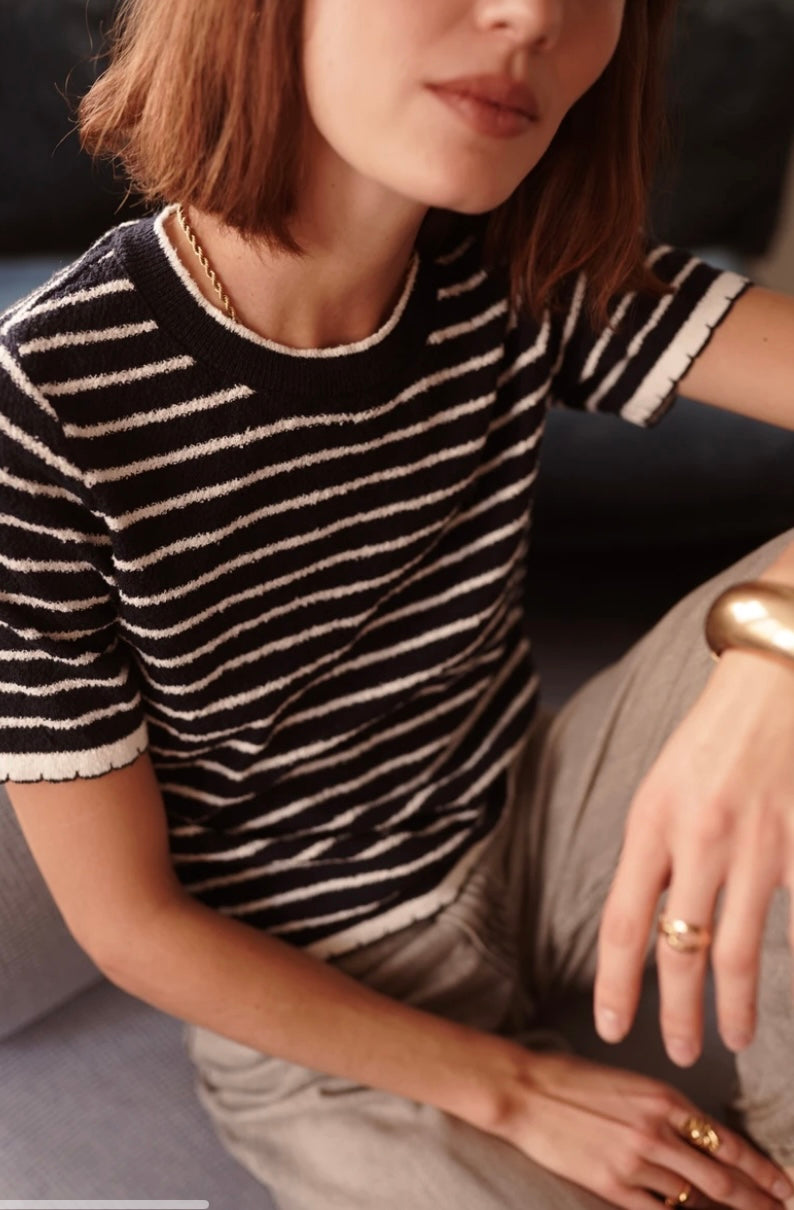 Olivia Knit Top - Navy